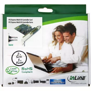 InLine rozhranie karta 1 port 25 pin paralelný + 2 porty 9 pin sériový PCIe