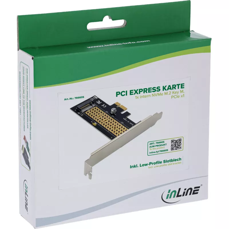 Interný M.2 adaptér InLine 76660S PCIe 1 Gbit/s 3,3 V