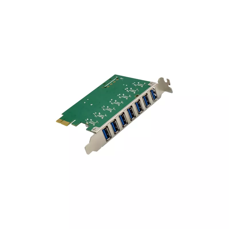 InLine USB-A 3.2 Gen.1 7 port host radič PCIe, SATA napájanie