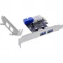 InLine 2+2 porty USB 3.2 Gen.1 host kontrolér, PCIe, so SATA napájaním + LP kryt
