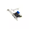 InLine 2+2 porty USB 3.2 Gen.1 host kontrolér, PCIe, so SATA napájaním + LP kryt