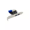 InLine 2+2 porty USB 3.2 Gen.1 host kontrolér, PCIe, so SATA napájaním + LP kryt