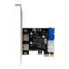InLine 2+2 porty USB 3.2 Gen.1 host kontrolér, PCIe, so SATA napájaním + LP kryt