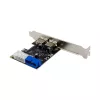InLine 2+2 porty USB 3.2 Gen.1 host kontrolér, PCIe, so SATA napájaním + LP kryt