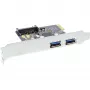InLine 2-portová USB 3.0 host kontrolér karta s SATA pomocným napájacím konektorom PCIe