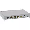 InLine Patchpanel Kat.6A 0,5HE 6-port, stolový/na stenu/na lištu, sivá s ochranou proti prachu