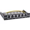 InLine patch panel Cat.6A 0,5U 6-portový, na stôl/stenu/lištu, čierny s ochranou proti prachu