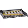 InLine patch panel Cat.6A 0,5U 6-portový, na stôl/stenu/lištu, čierny s ochranou proti prachu