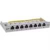 InLine Patchpanel Cat.6A 0,5HE 8-port, stolový/na stenu/na lištu, sivá, ochrana proti prachu