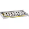 InLine Patchpanel Cat.6A 0,5HE 8-port, stolový/na stenu/na lištu, sivá, ochrana proti prachu