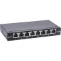 InLine patch panel Cat.6A 0,5U 8-portový, na stôl/stenu/lištu, čierny, ochrana proti prachu