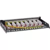 InLine patch panel Cat.6A 0,5U 8-portový, na stôl/stenu/lištu, čierny, ochrana proti prachu