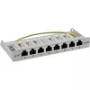 InLine Patchpanel Cat.6A 0,5HE 8-port, stolová/na stenu montáž svetlosivá RAL7035