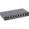 InLine Patchpanel Kat.6A 0,5HE 8-port, stolová/na stenu montáž čierna RAL9005