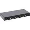InLine Patchpanel Kat.6A 0,5HE 8-port, stolová/na stenu montáž čierna RAL9005