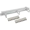 InLine Patch Panel Cat.6A 16-násobný, s 3 káblovými manažérmi, 16 Keystone, 19