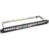 Prázdny patch panel InLine 76824A 19 palcový Cat.6A 24 portov 1U svetlosivý