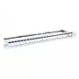 Prázdny patch panel InLine 76824A 19 palcový Cat.6A 24 portov 1U svetlosivý