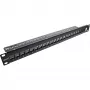 InLine prázdny patch panel 19 palcový 24 portov 1U čierny