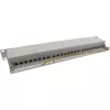 InLine patch panel 19 palcový Cat.6A 24 portov 1U svetlosivý RAL7035