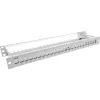 InLine prázdny patch panel s výsuvom 19 palcový 24 portov 1U svetlosivý