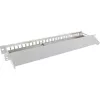 InLine prázdny patch panel s výsuvom 19 palcový 24 portov 1U svetlosivý