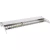 InLine prázdny patch panel s výsuvom 19 palcový 24 portov 1U svetlosivý