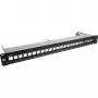 InLine prázdny patch panel výsuvný 19 palcový 24 portov 1U čierny