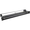 InLine prázdny patch panel výsuvný 19 palcový 24 portov 1U čierny