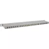 InLine 19 palcový patch panel Cat.6A 0,5U 24-portový, s ochranou proti prachu, sivý