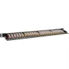 InLine 19 palcový patch panel Cat.6A 0,5U 24-portový, s ochranou proti prachu, čierny