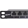 InLine 19 palcový patch panel Cat.6A 0,5U 24-portový, s ochranou proti prachu, čierny
