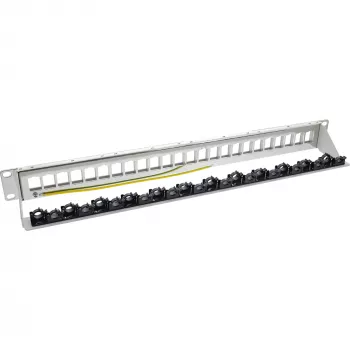 InLine Patchpanel 24-násobný, Keystone prázdny patchpanel, 19