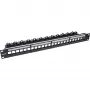 InLine patch panel 24-násobný, prázdny Keystone patch panel, 19 palcový, 1U, čierny