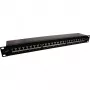 InLine patch panel 19 palcový Cat.6A 24 portov 1U čierny RAL 9005
