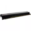 InLine patch panel 19 palcový Cat.6A 24 portov 1U čierny RAL 9005