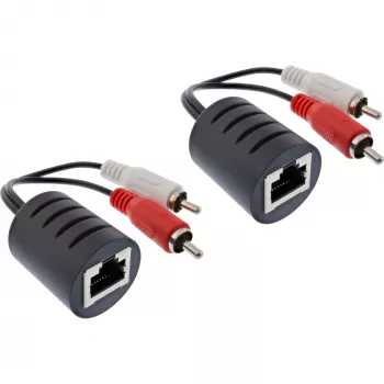 InLine RCA audio cez LAN / Ethernet / RJ45 kábel 2 ks, sada