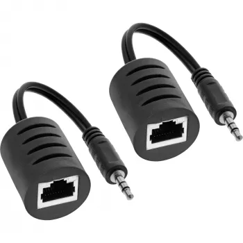 InLine 3,5 mm audio cez LAN / Ethernet / RJ45 kábel max. 50 m kompletná sada