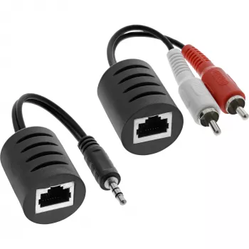 InLine RCA audio cez LAN / Ethernet / RJ45 kábel max. 50 m kompletná sada