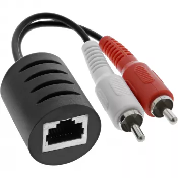 InLine RCA audio cez LAN / Ethernet / RJ45 kábel max. 50 m kompletná sada
