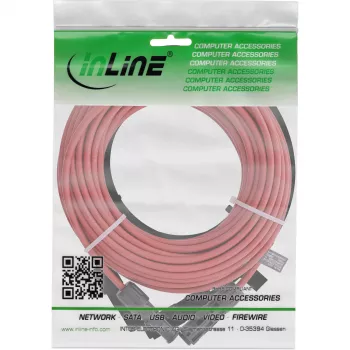 Stredonapäťový kábel InLine 95415 1500V 15m červený čierny