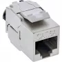 InLine 24-portové hromadné balenie Keystone RJ45 Jack tenký SNAP-In Cat.6A s integrovanou káblovou páskou (B-76202P)