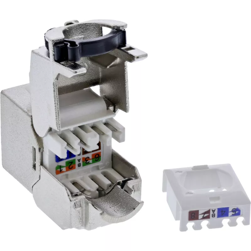 InLine B-76202Q Keystone zásuvka RJ45 Slim, Cat.8.1, hromadné balenie 24 kusov