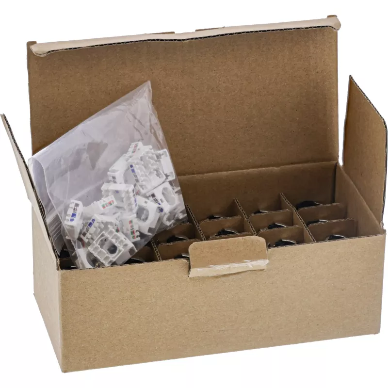 InLine B-76202Q Keystone zásuvka RJ45 Slim, Cat.8.1, hromadné balenie 24 kusov