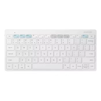 Samsung klávesnica pre mobilné zariadenia EJ-B3400BWGGDE biela Bluetooth QWERTZ nemecká batéria AAA 280,4 × 127,4 × 15,4 mm