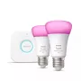 Smart LED štartovacia sada Philips Hue White and Colour Ambience — 2× E27 11W žiarovky, Bluetooth/Zigbee