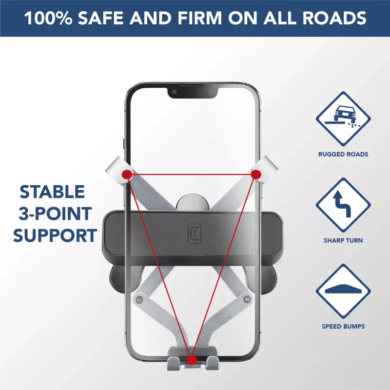 Cellularline Slide Fit - univerzálny držiak smartfónu do auta s jednoduchým vložením
