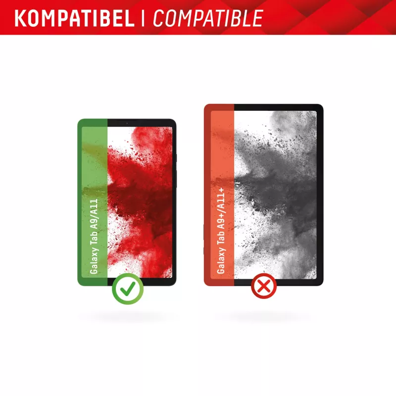 Displex Tablet Glass (9H) pre Samsung Galaxy Tab A11/A9, Eco montážny rámik, nerozbitné