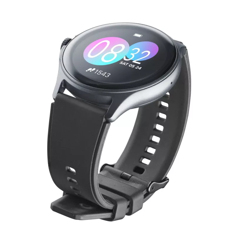 Cellularline ION PRO Round Bluetooth® smartwatch s aplikáciou, 3,51 cm (1,38 palca), TFT, dotykový displej, 0,00064 GB, 98 g