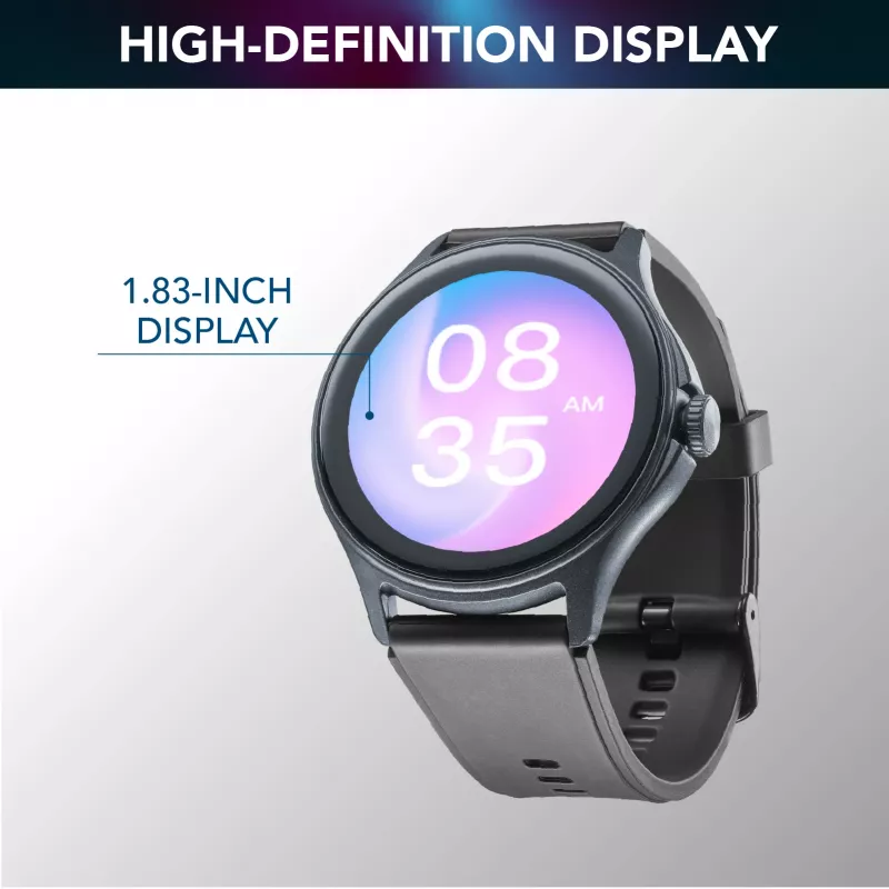 Cellularline ION PRO Round Bluetooth® smartwatch s aplikáciou, 3,51 cm (1,38 palca), TFT, dotykový displej, 0,00064 GB, 98 g